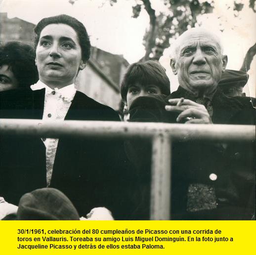 Picasso en una corrida de toros en vallauris